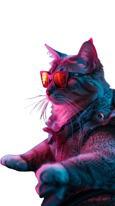 Gato cyberpunk